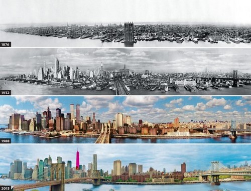 Evolution of New York skyline