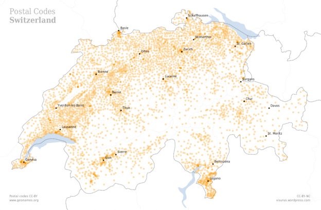 ZIPScribble Map: Switzerland – Part I