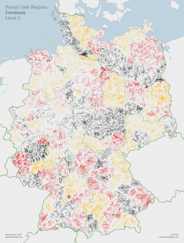 ZIPScribble Map Germany